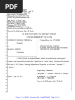 Smith - 666 - Opposition to Gov Motion for Reconsideration of Order granting partial acquittal