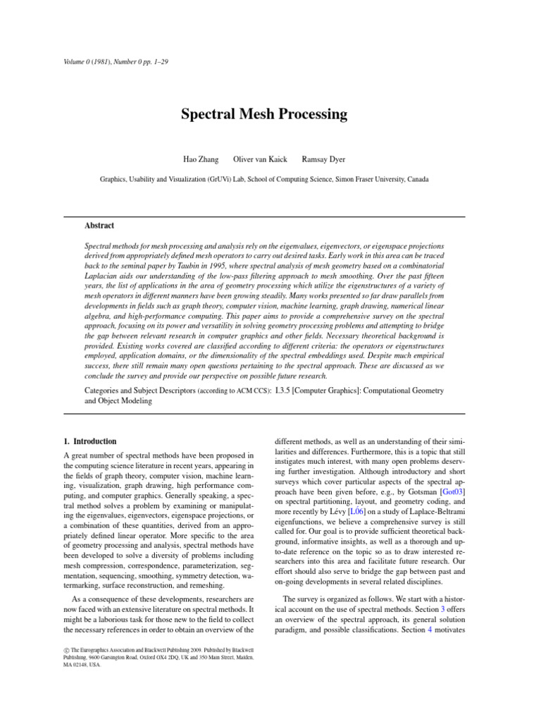 Zhang cgf10 Spect Survey | PDF | Eigenvalues And Eigenvectors | Matrix ...