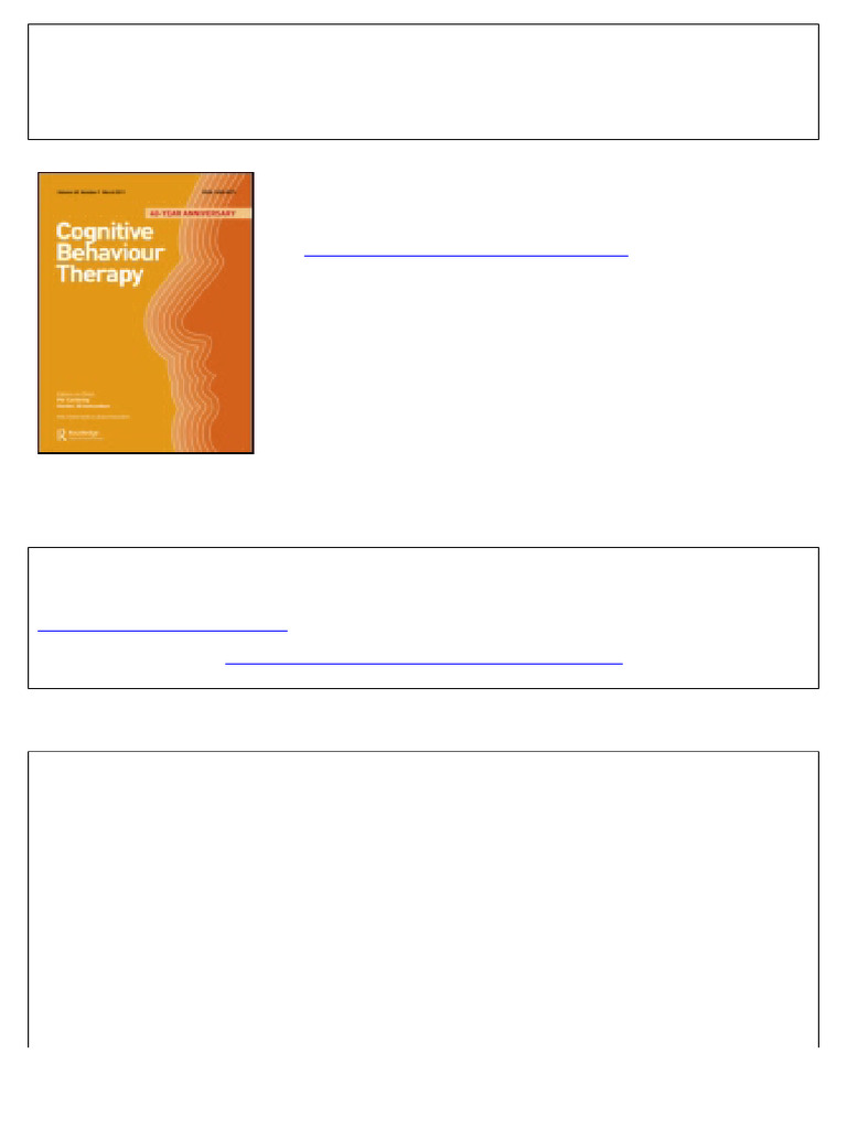 Efficacy of Transdiagnostic CBT For Anxiety Disorders | PDF | Cognitive ...