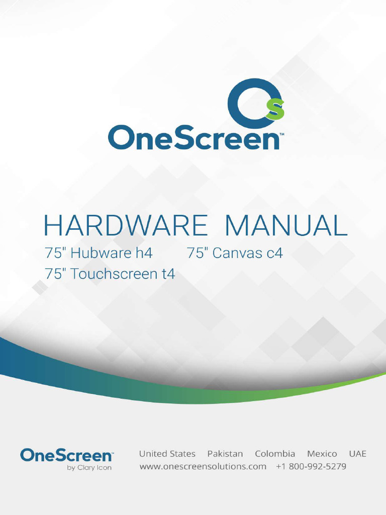 OneScreen Interactive Display Manual | PDF | Hdmi | Usb