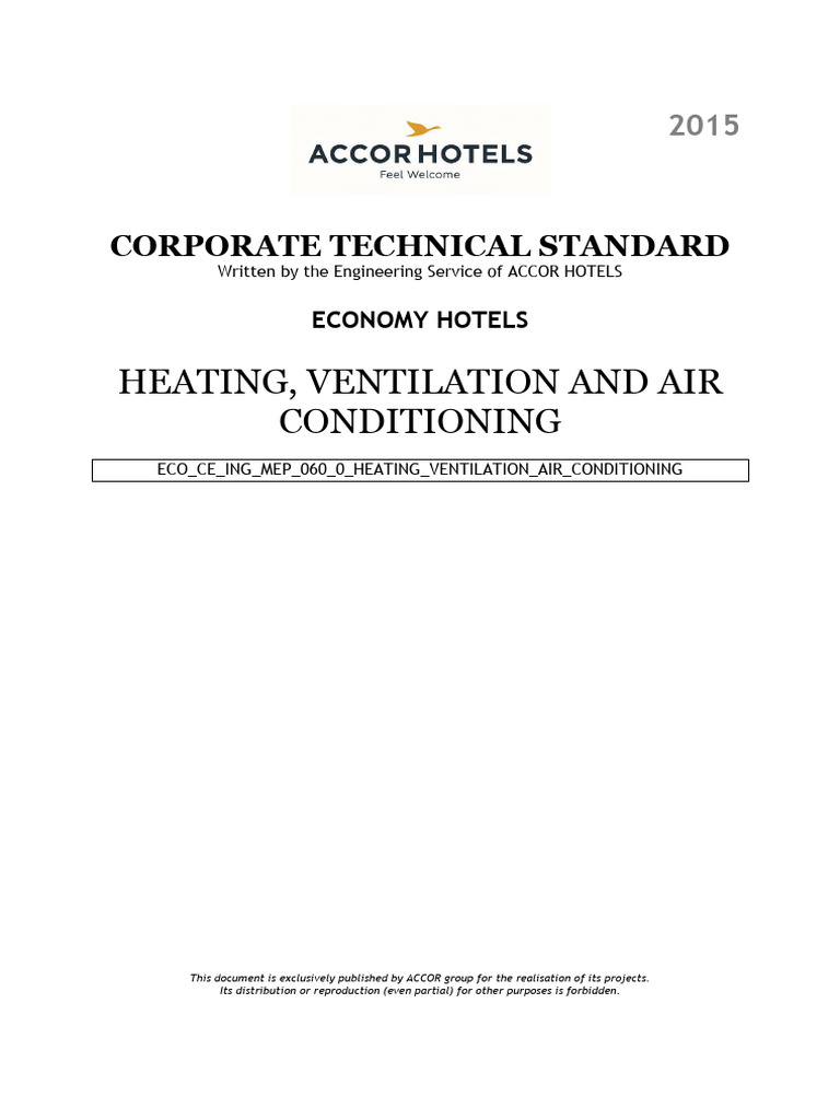 Economy Hotel HVAC Standards | PDF | Duct (Flow) | Ventilation ...