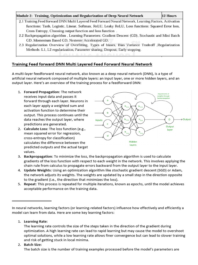Training Multi-Layer Feedforward DNNs | PDF | Artificial Neural Network ...