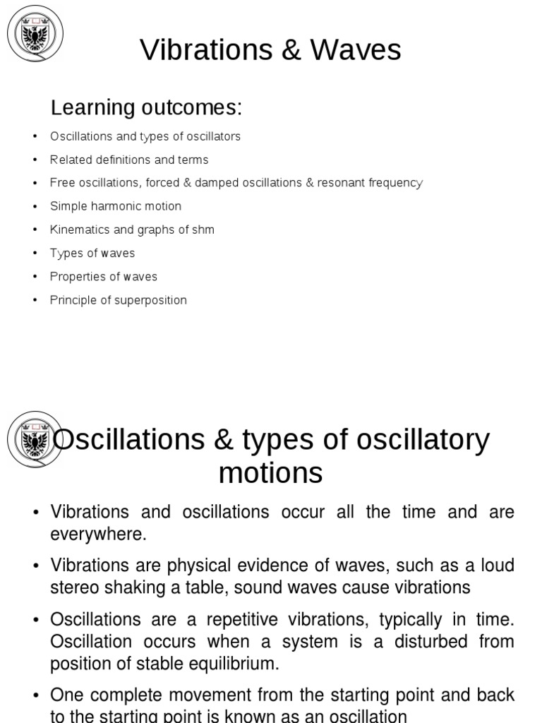 Examples of Oscillatory Motion | PDF | Oscillation | Waves