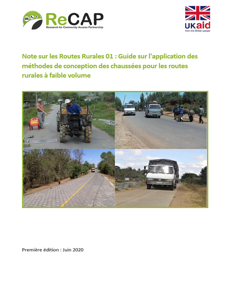 Guide de conception des routes rurales | PDF | Béton | Ciment