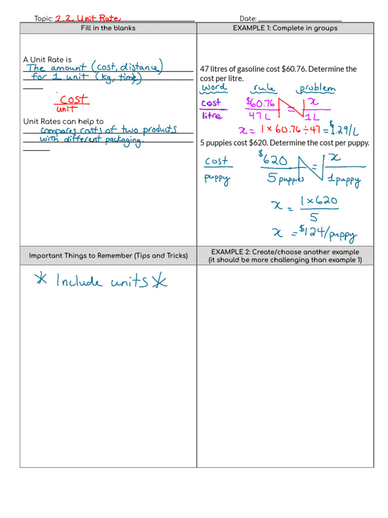 Understanding Unit Rates and Comparisons | PDF