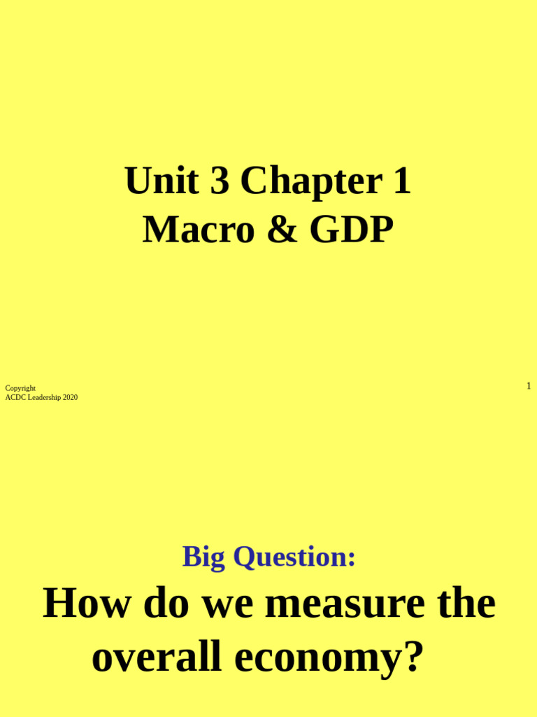 3.1 Macro and GDP | PDF | Gross Domestic Product | Macroeconomics