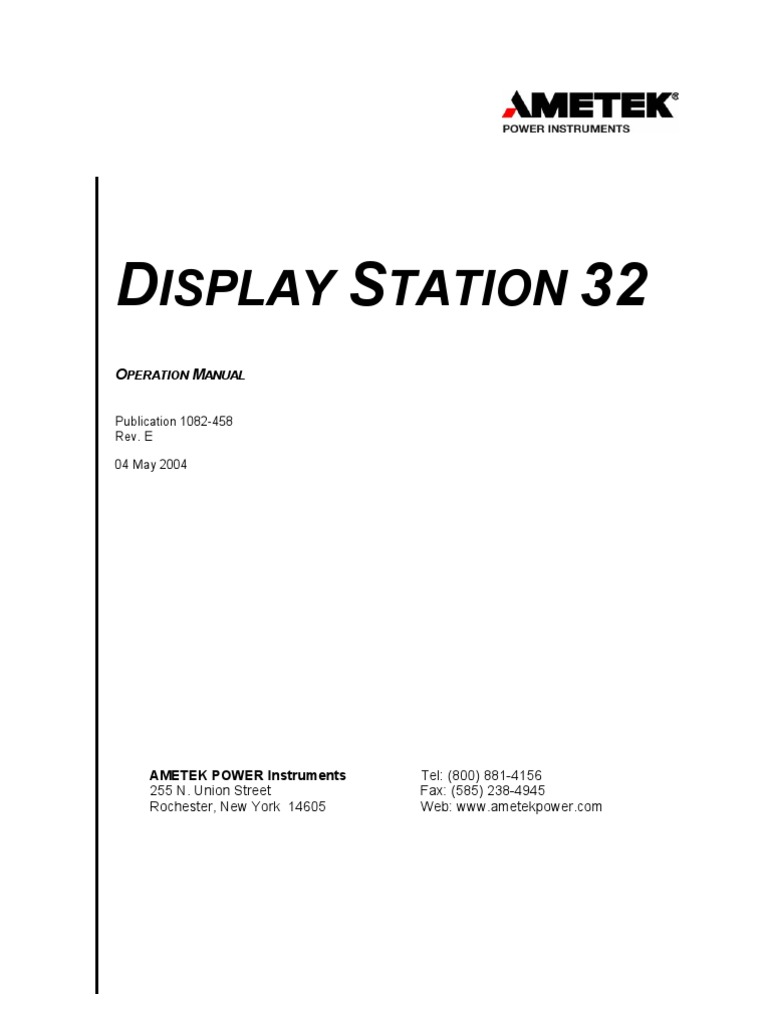 Display Station 32 Manual PDF Modem Databases