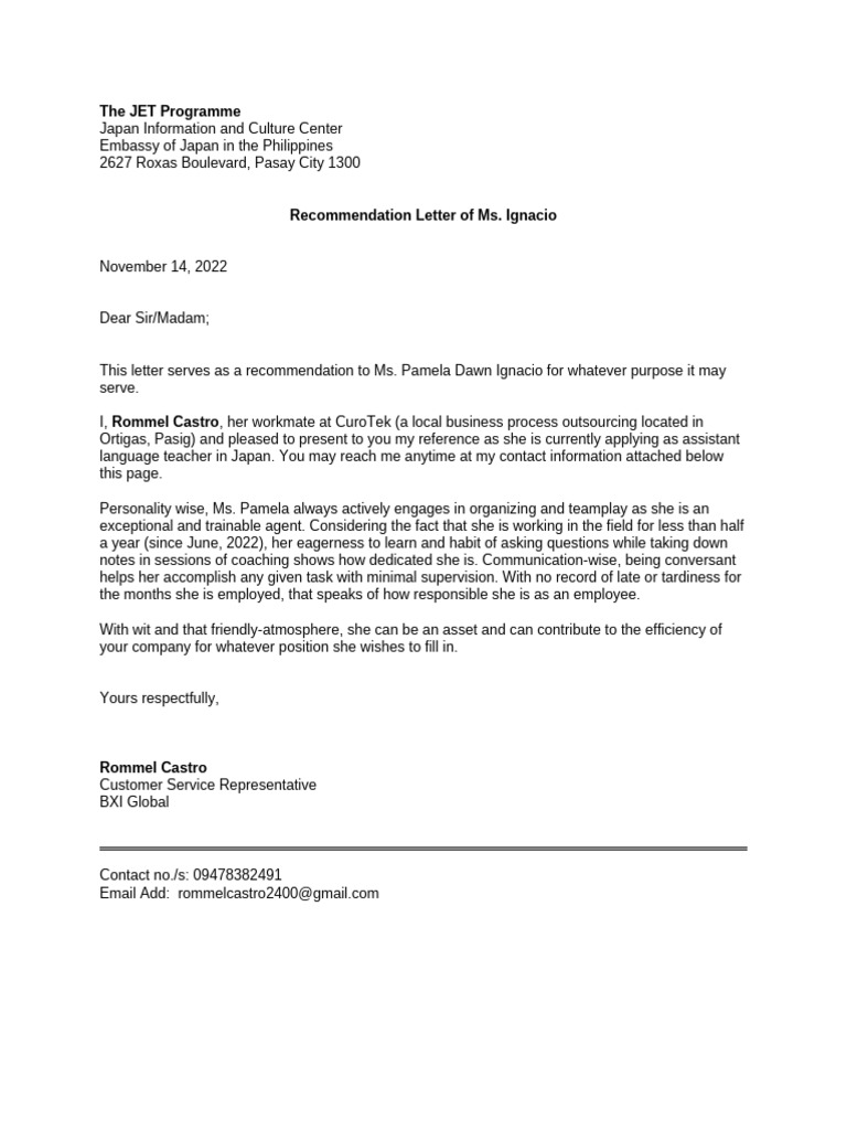 2 - Recommendation Letter | PDF
