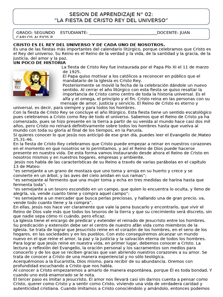 Tema 2 Segundo JC | PDF | Cristo (título) | Jesús