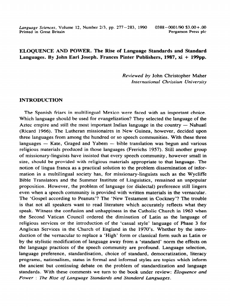 Eloquence and Power The Rise of Language | PDF | Dialect | Linguistics