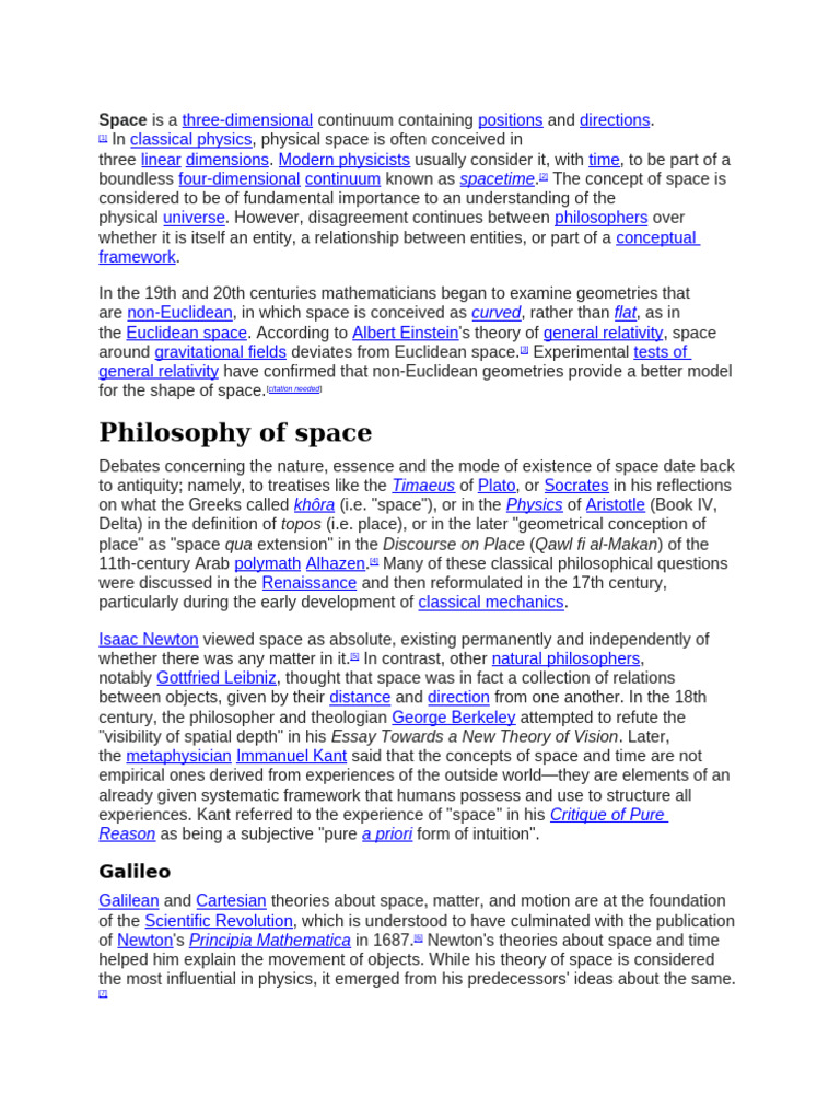 Space | PDF | Space | René Descartes