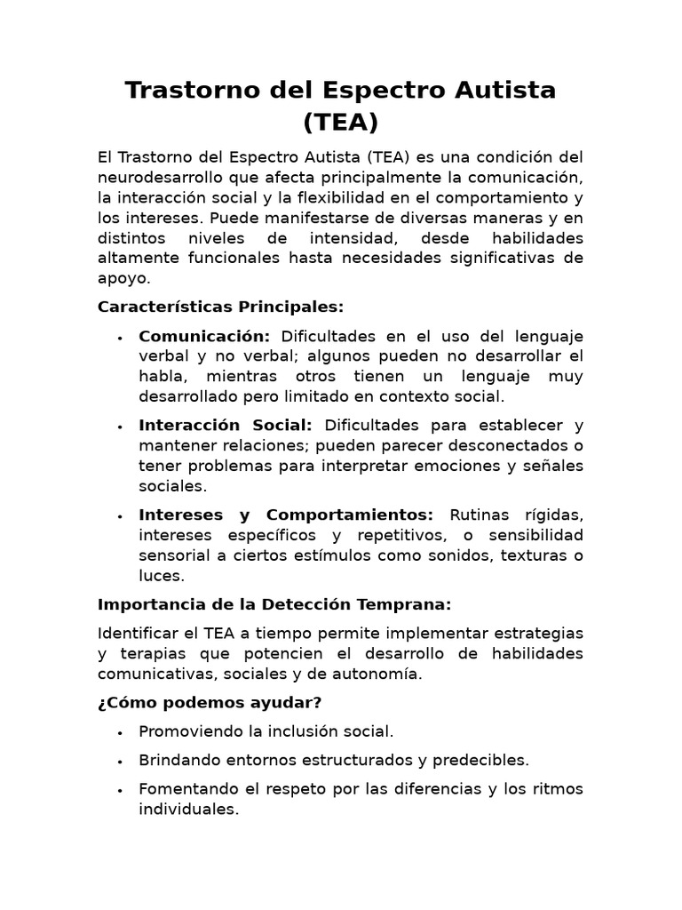 Trastorno Del Espectro Autista | PDF | Desorden hiperactivo y deficit ...