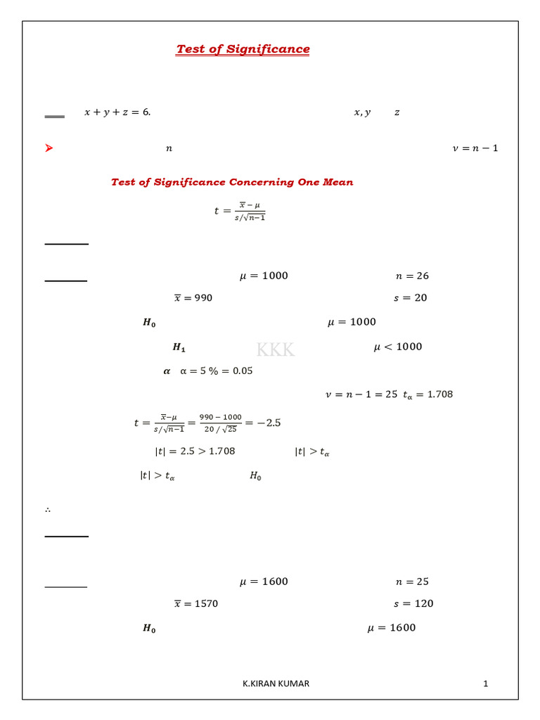 Statistical Hypothesis Testing Guide | PDF | Statistical Significance ...