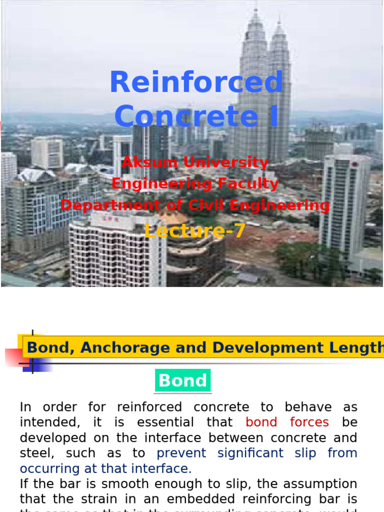 Bond and Development Length in Concrete | PDF | Beam (Structure ...