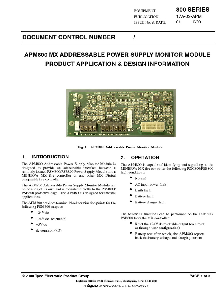 17a02apm - APM800 MX Add Power Supply Monitor Mod | PDF | Power Supply ...