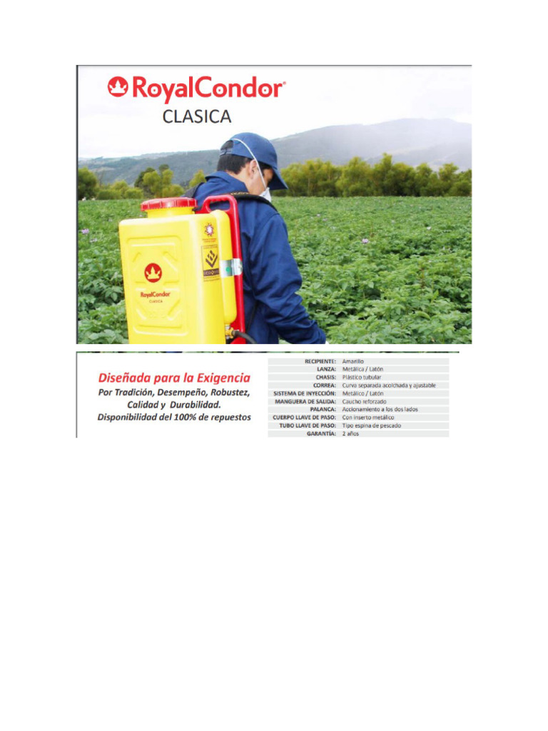 Ficha Tecnica Royal Condor | PDF