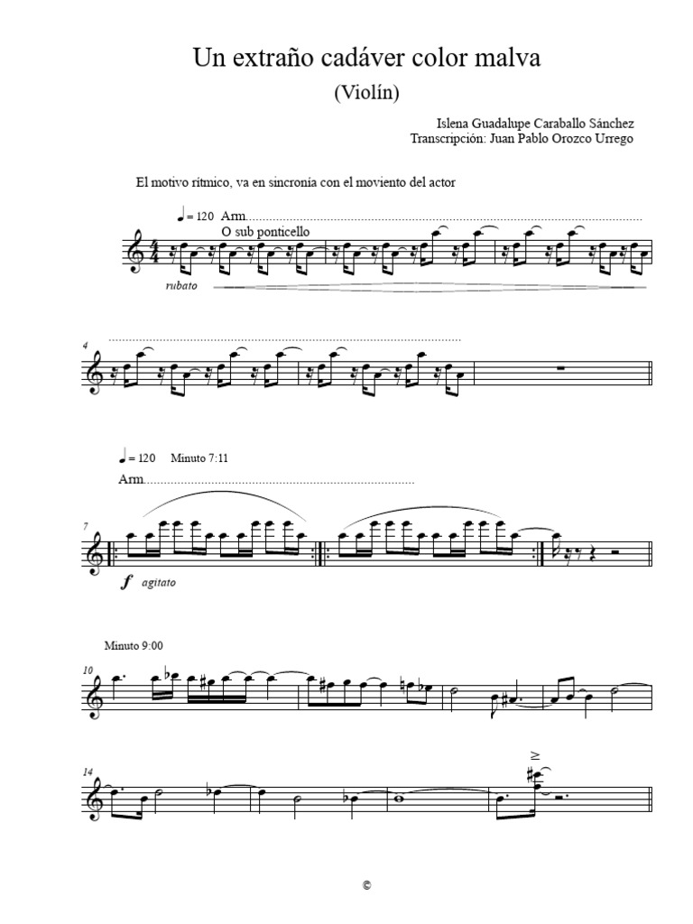 Un Extraño Cadáver Color Malva - VIOLIN PDF | PDF