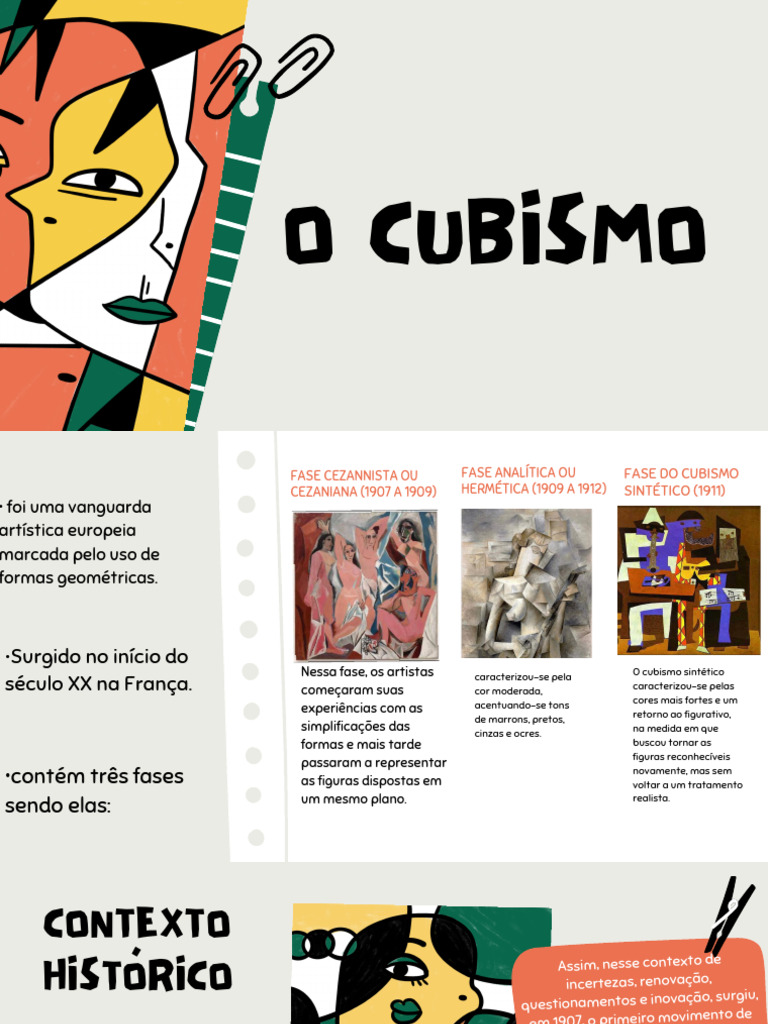Introduction To Cubism Education Presentation in Grey Orange Blue Hand ...