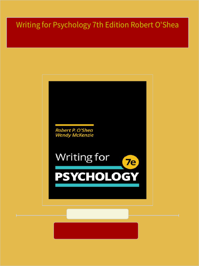 Download ebooks file writing for psychology 7th edition robert o shea