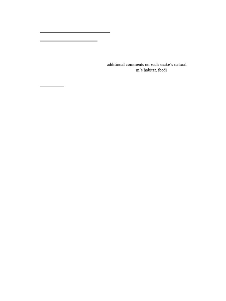 Snake+Identification+Doc+%231 | PDF | Snake
