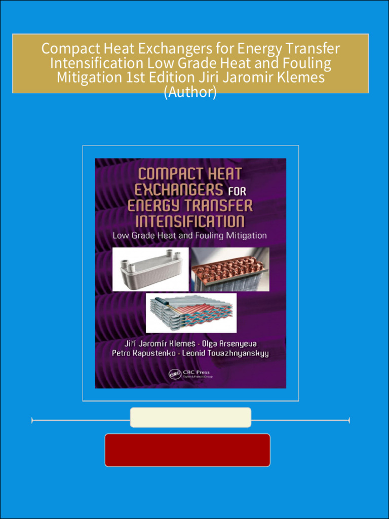 Complete download compact heat exchangers for energy transfer