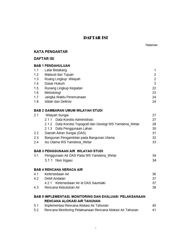 Daftar Isi | PDF