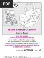 Infant Restraint/Carrier: Owner's Manual