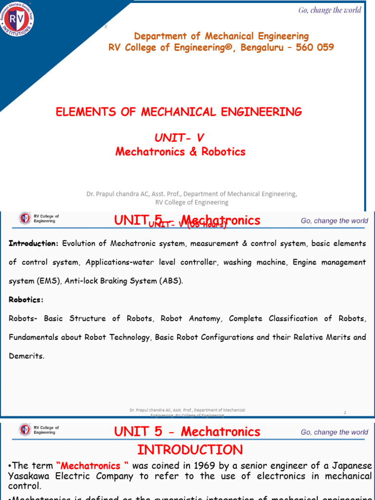 UNIT 5 | PDF | Mechatronics | Computer Engineering
