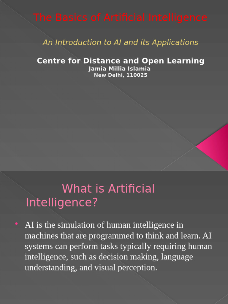 The Basics Of Artificial Intelligence