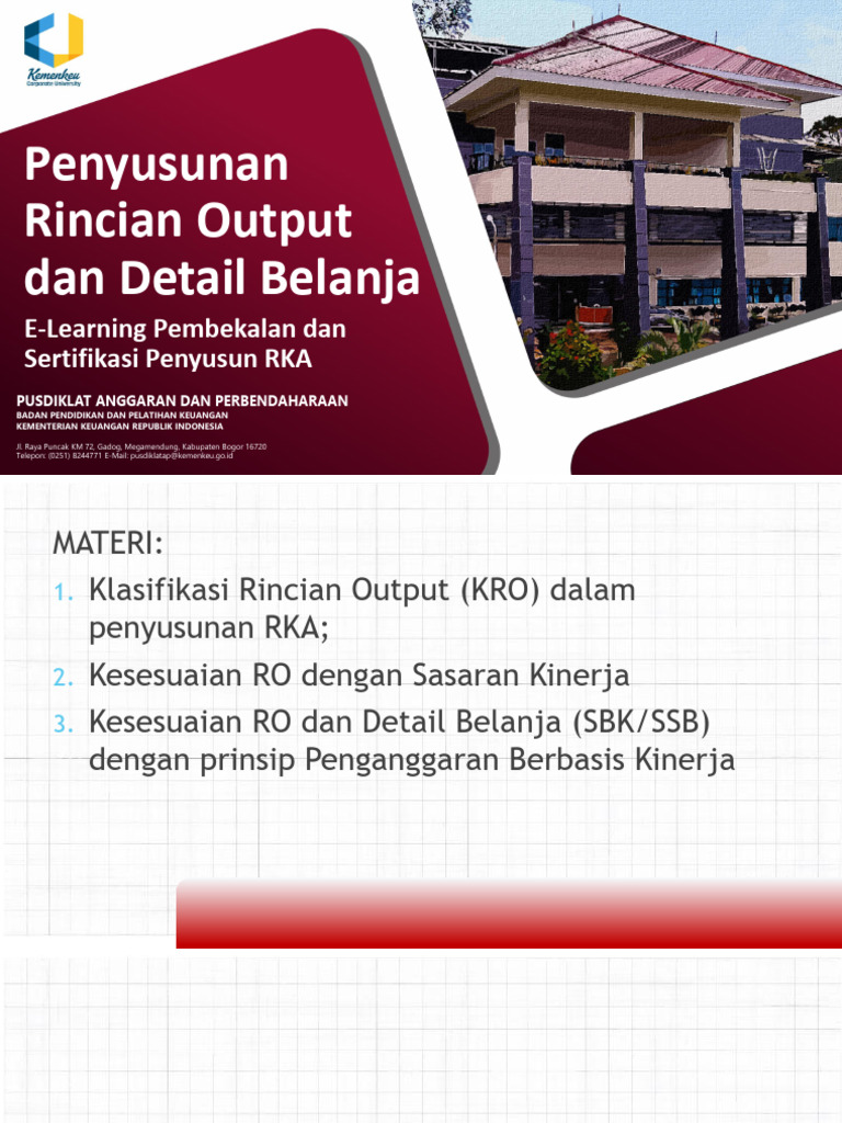 MP 3 Penyusunan Rincian Output Ro Dan Detail Belanja Ss | PDF