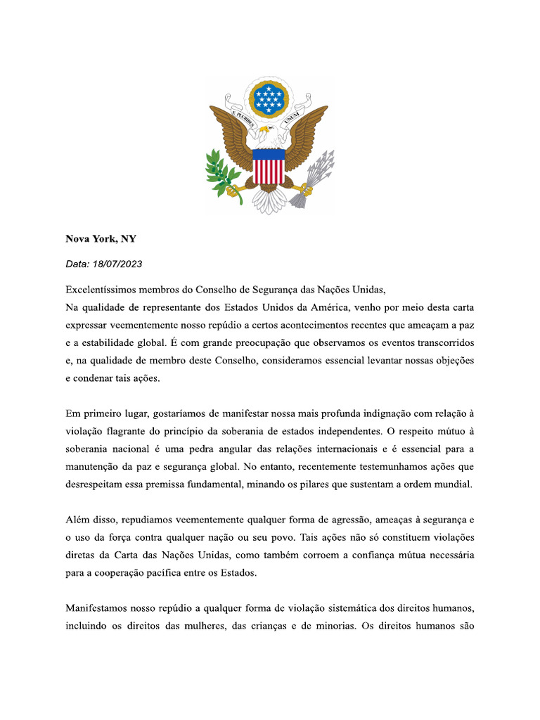 Exemplo Carta de Repúdio | PDF