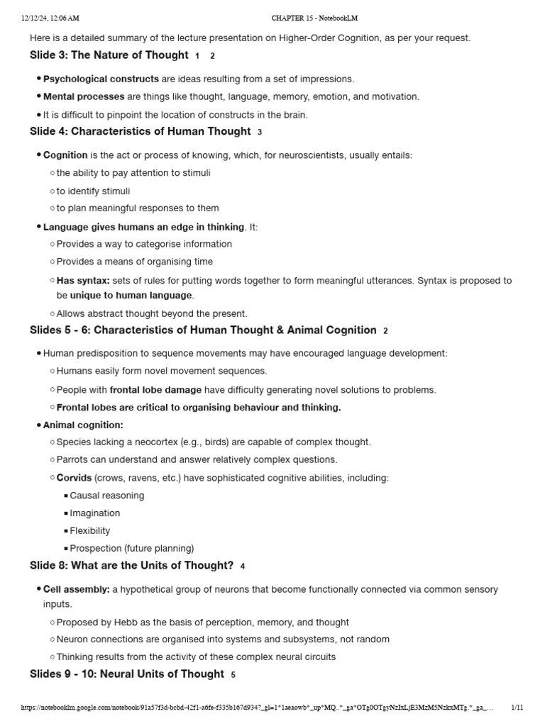 Understanding Higher-Order Cognition | PDF | Lateralization Of Brain ...