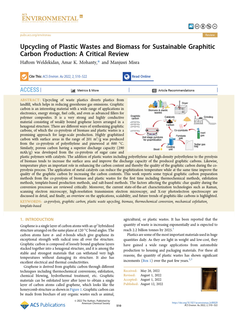 Upcycling of Plastic Wastes and Biomass For Sustai | PDF | Pyrolysis ...