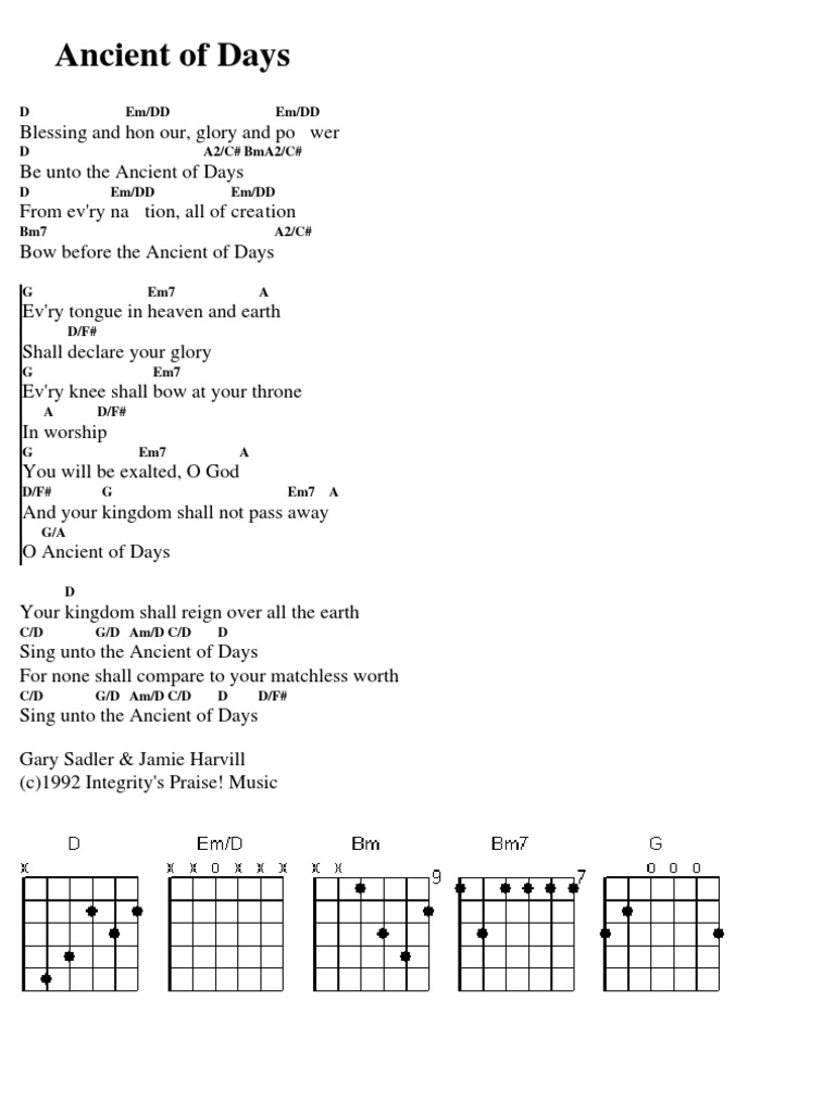 Ancient of Days-Chords | PDF