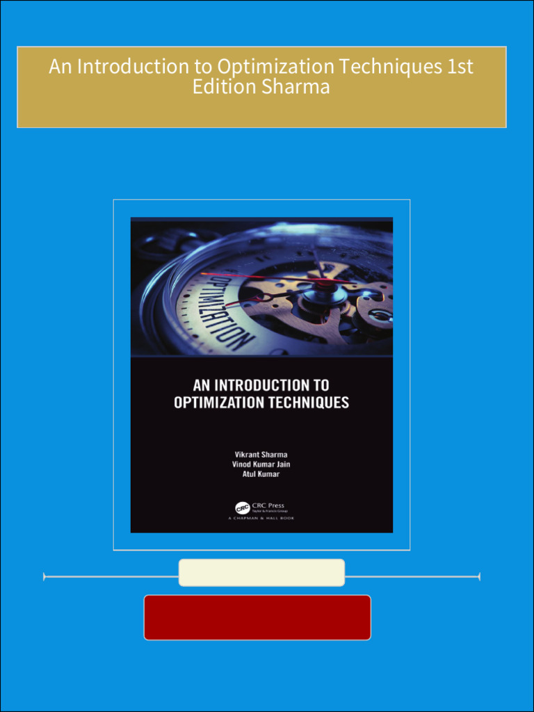 An Introduction to Optimization Techniques 1st Edition Sharma all ...
