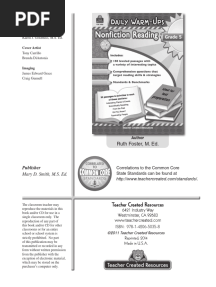 Daily Warm-Ups Nonfiction Reading Grade 5 Standard E-book