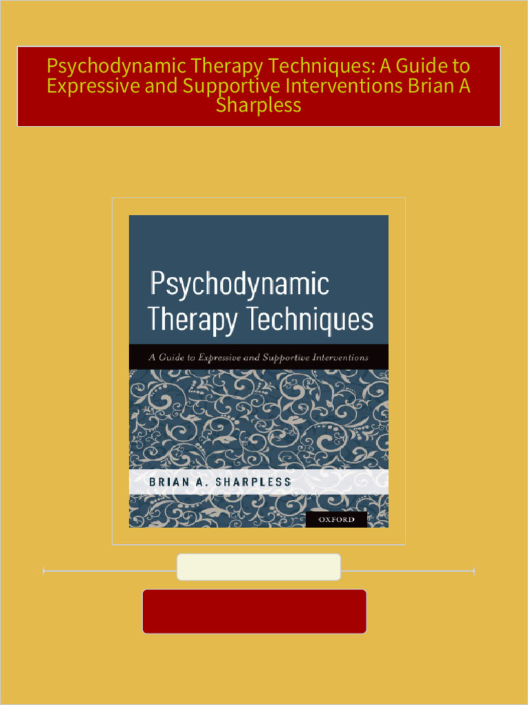Download complete psychodynamic therapy techniques a guide to