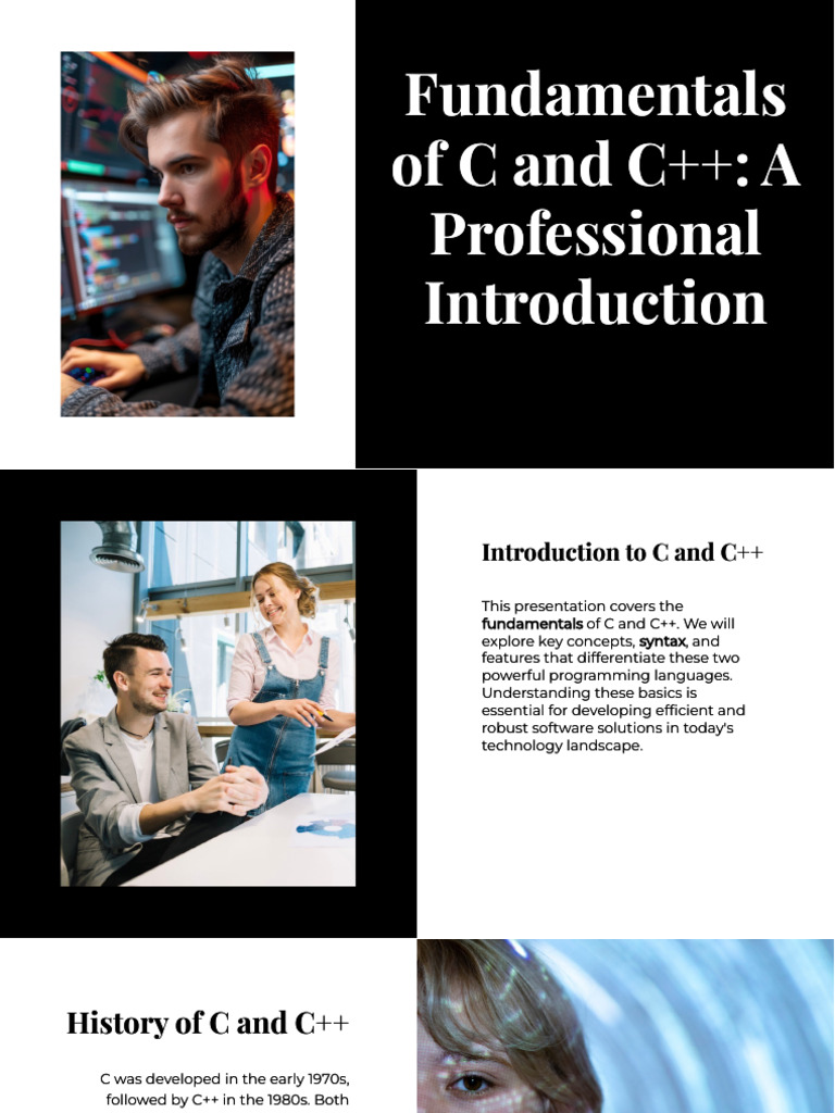 Slidesgo Fundamentals of C and C A Professional Introduction ...