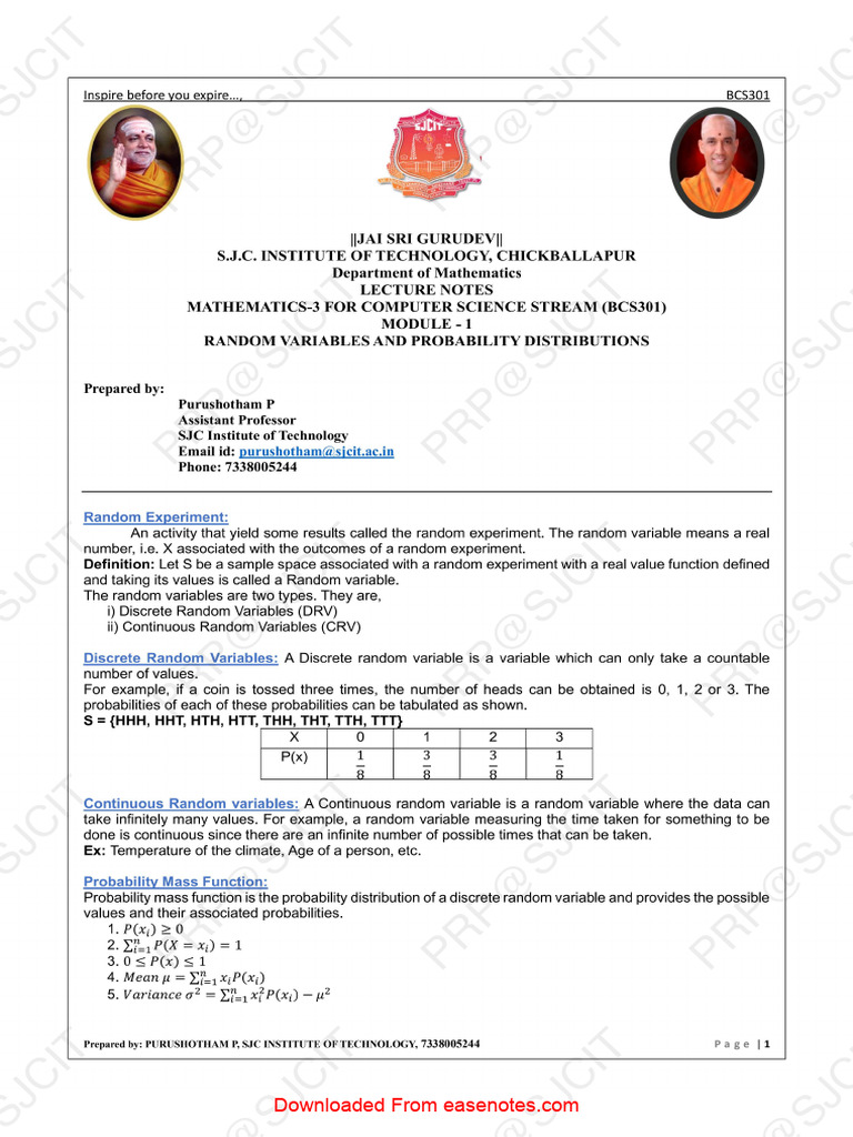 Bcs301 Maths 3 Statistical Inference Notes Pdf