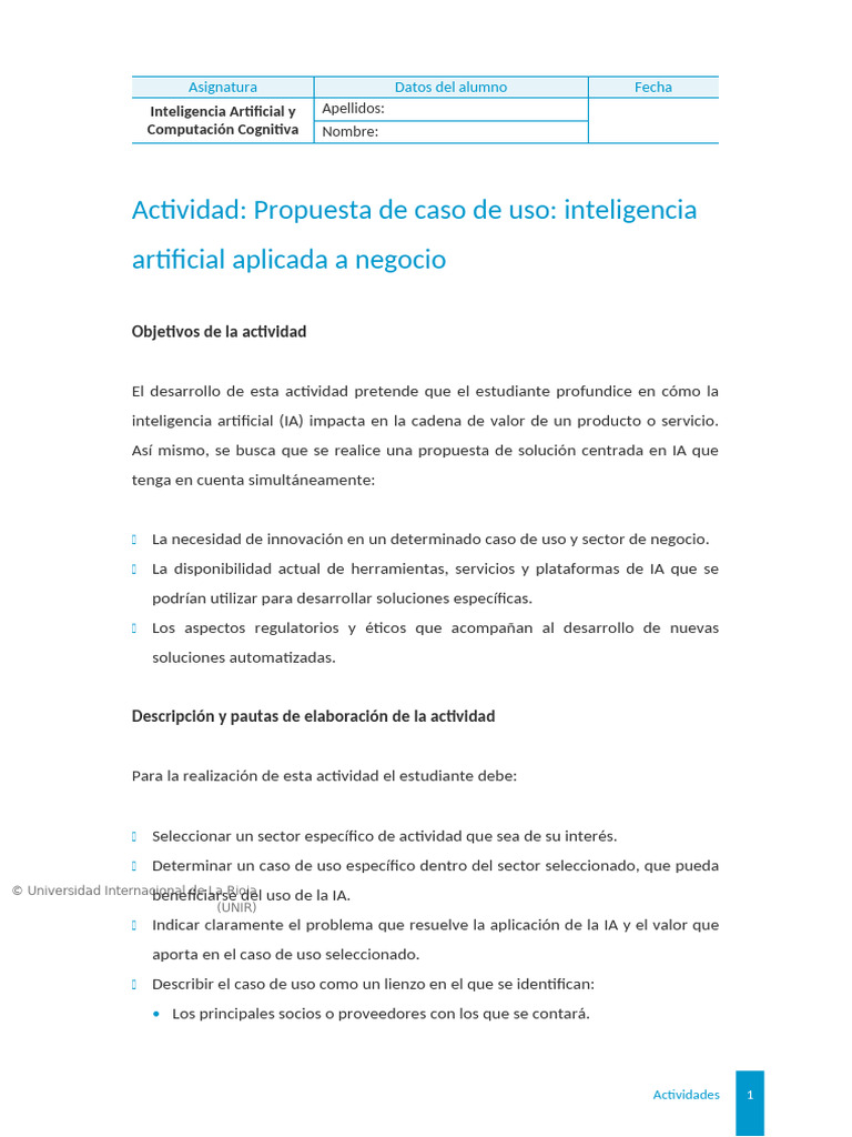 Propuesta de IA para Negocios | PDF | Inteligencia artificial ...