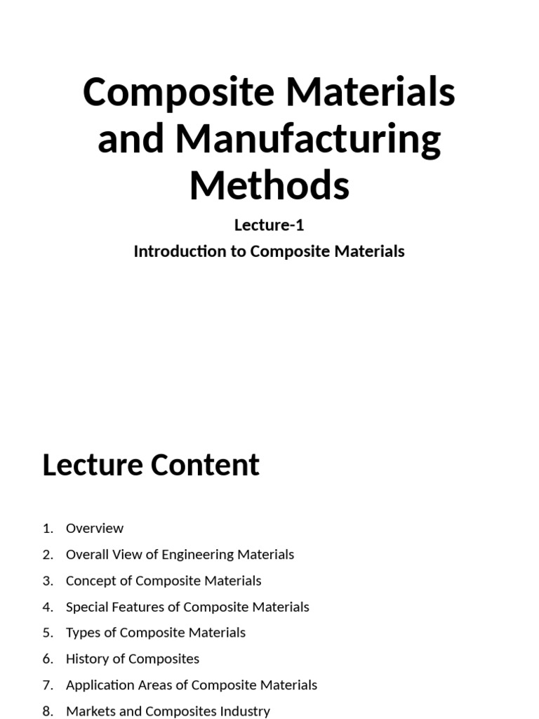 Composite Materials 1 | PDF | Composite Material | Fibers