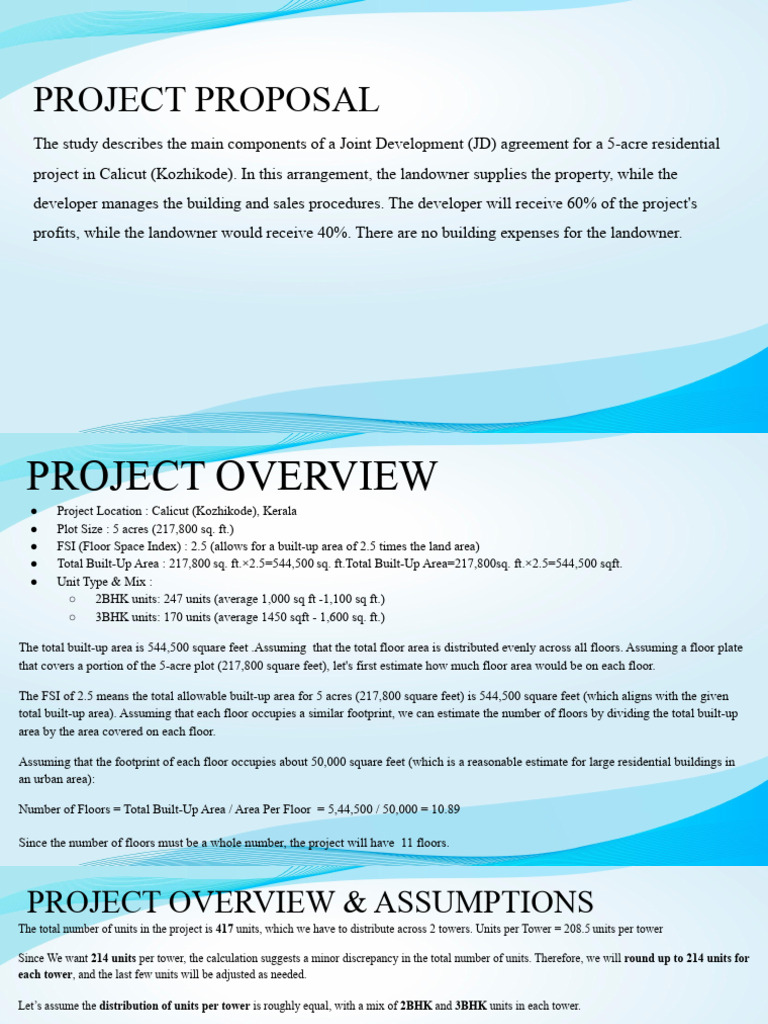 Joint Development Proposal for Calicut Project | PDF | Return On ...