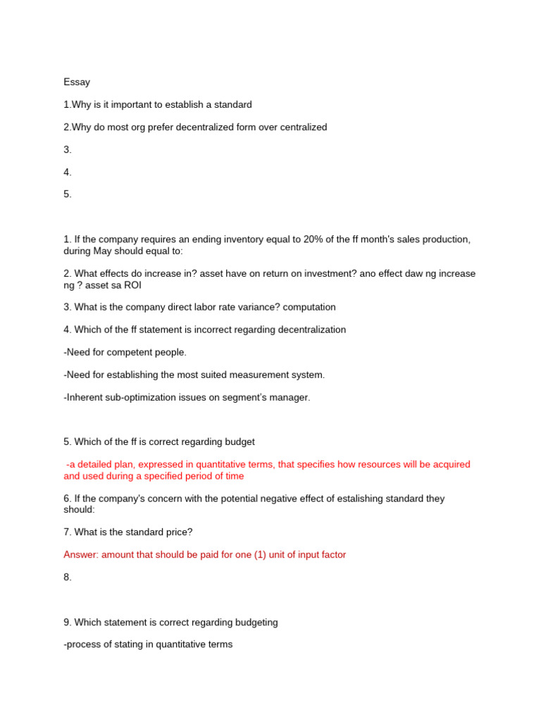 Decentralization and Budgeting Insights | PDF | Return On Investment ...