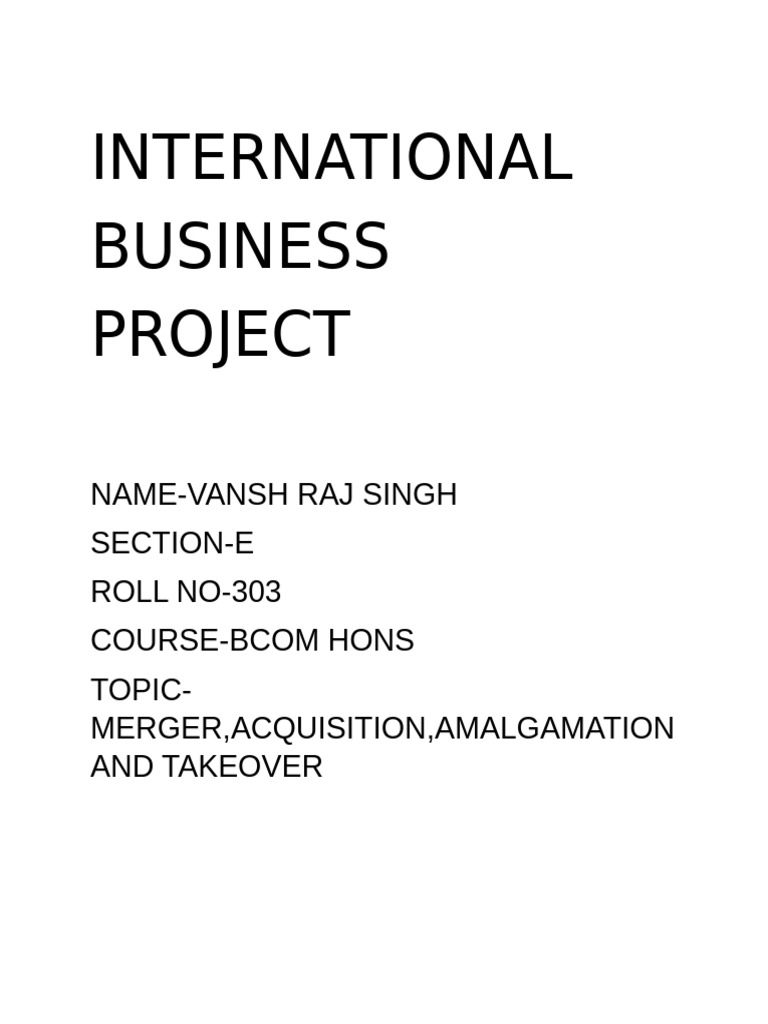 IB Assign | PDF | Mergers And Acquisitions | Takeover