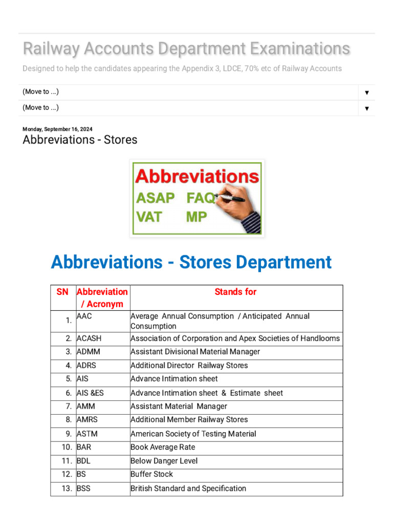Store Abbreviations | PDF | Business | Trade