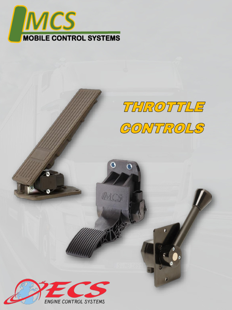 MCS Electronic Throttle Pedal Specs | PDF | Throttle | Manufactured Goods