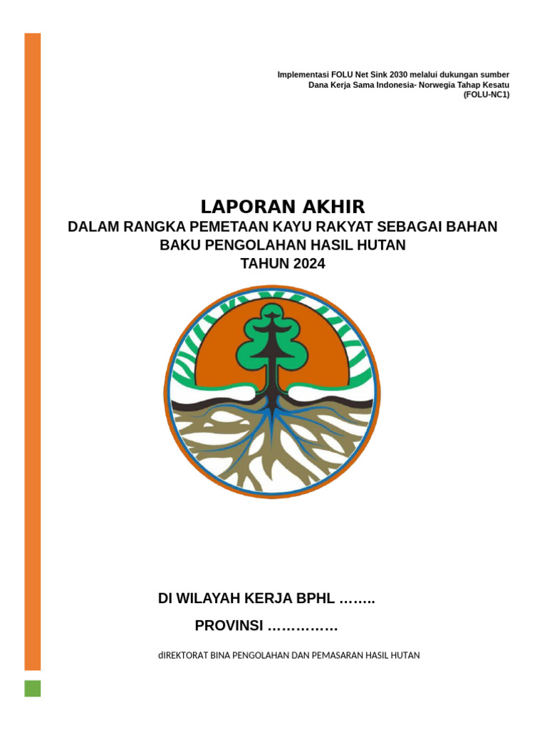 Laporan Akhir Pemetaan Sebaran Hutan Rakyat BPHL .. | PDF