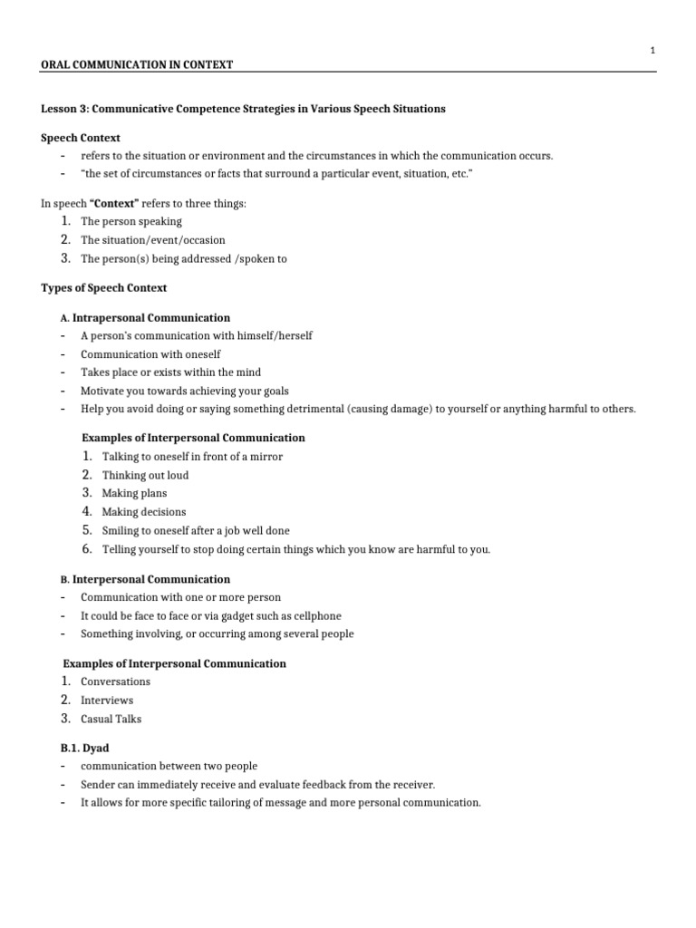 Lesson 3 Reviewer in Oral Com | PDF | Communication | Public Speaking