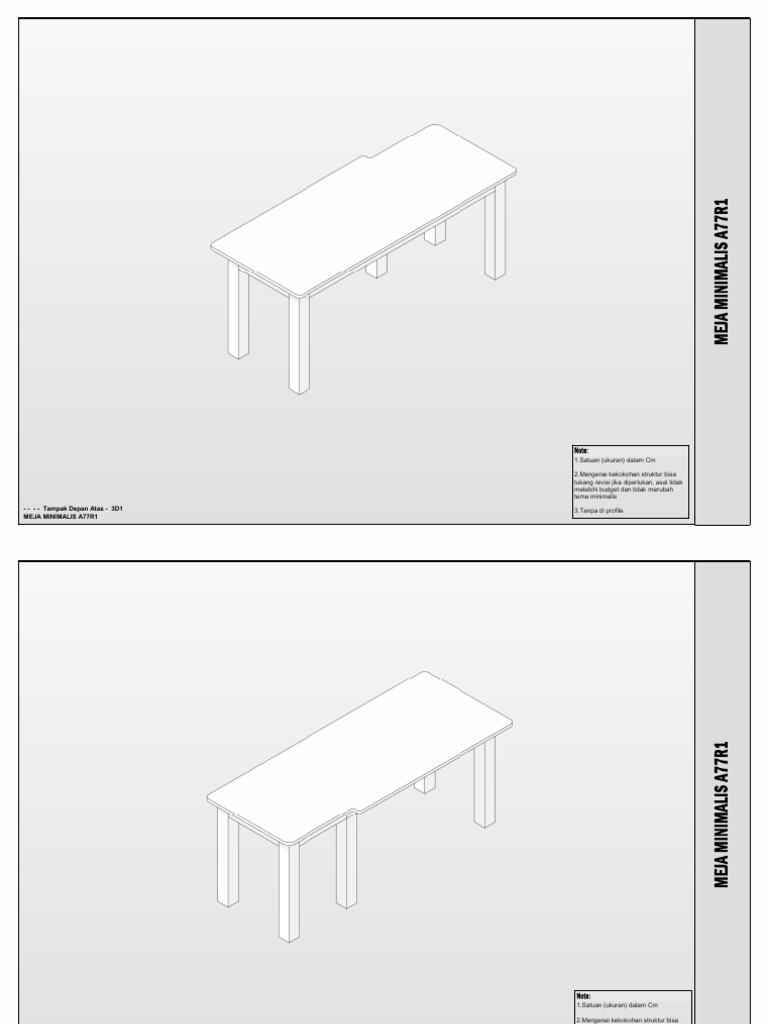 Meja Minimalis A77R1 | PDF