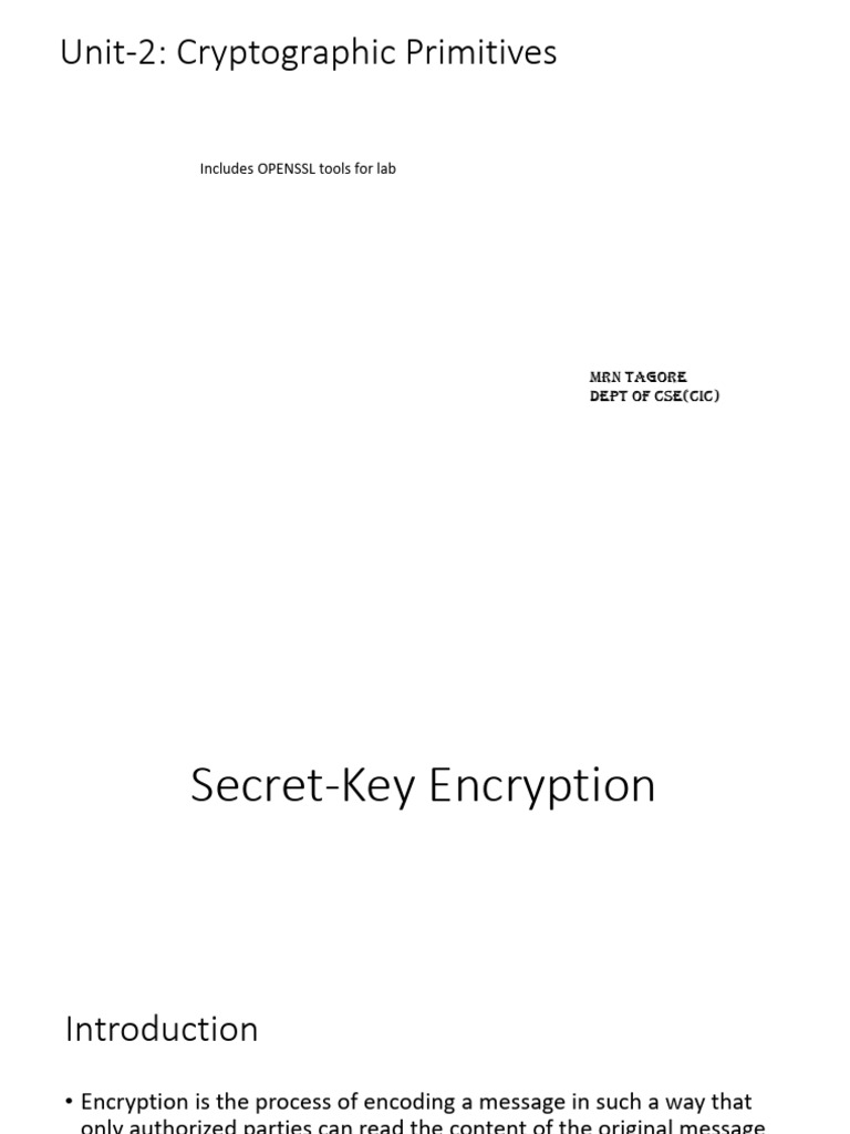 Cryptographic Primitives Guide | PDF | Public Key Cryptography | Encryption